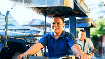 BenLife employee volunteering to pack and prepare goods for donation.